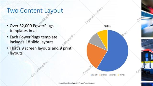 Two Content presentation slide layout