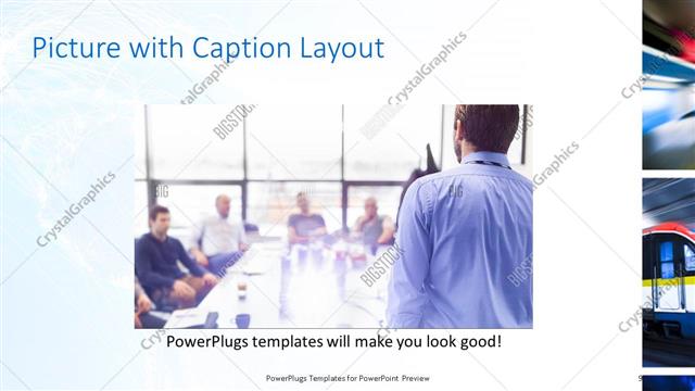 Picture with Caption presentation slide layout