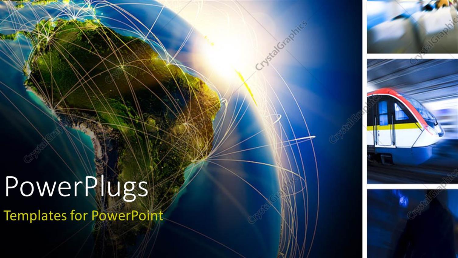 Featuring a Technological View of the Earth with Bluish Background