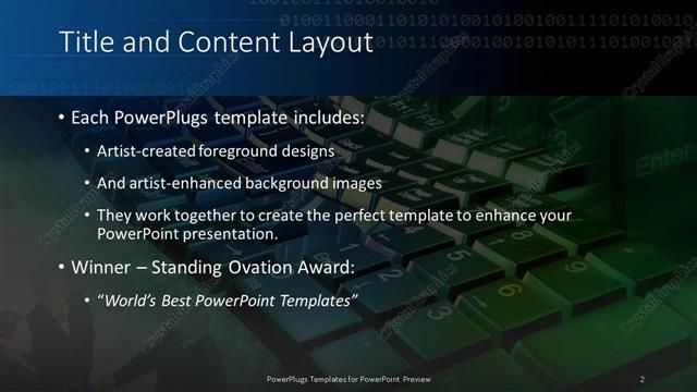 Title and Content presentation slide layout