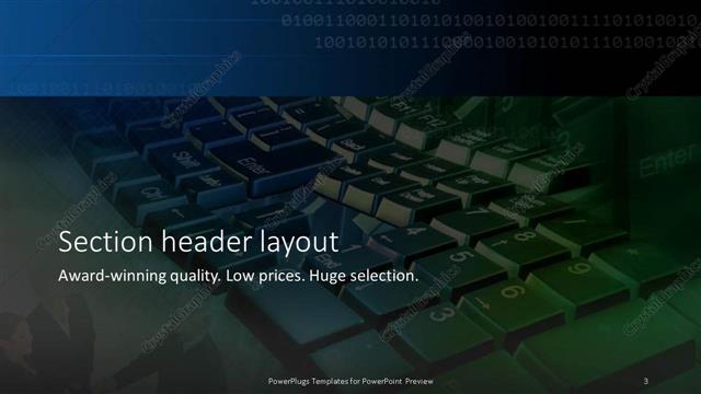 Section Header presentation slide layout