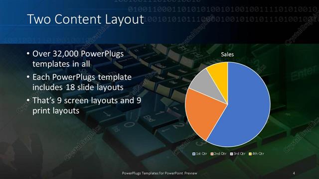 Two Content presentation slide layout