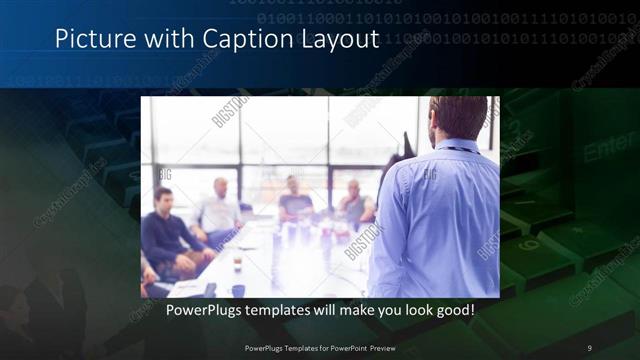 Picture with Caption presentation slide layout