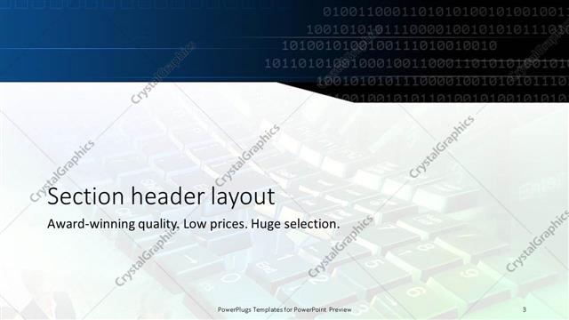 Section Header presentation slide layout