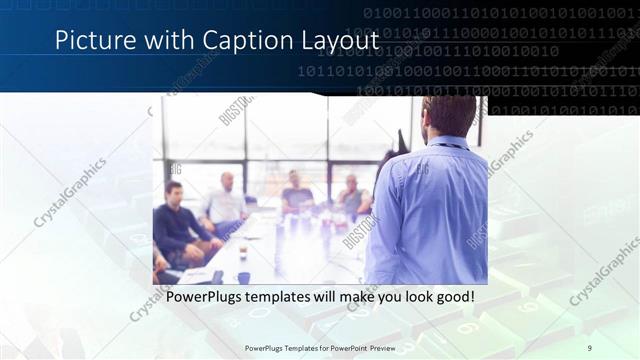 Picture with Caption presentation slide layout