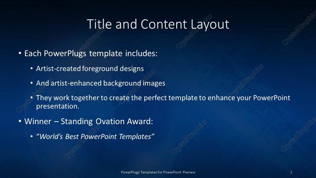 Title and Content presentation slide layout