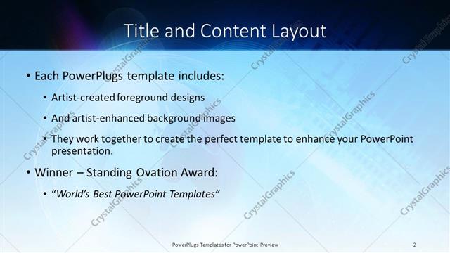 Title and Content presentation slide layout