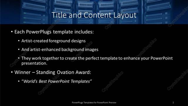 Title and Content presentation slide layout