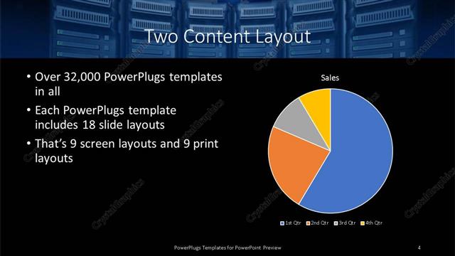 Two Content presentation slide layout