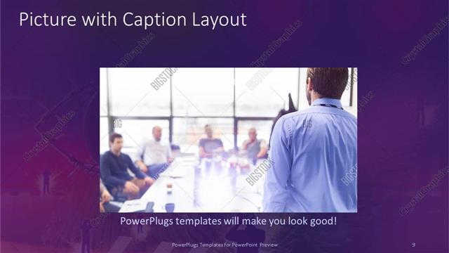 Picture with Caption presentation slide layout