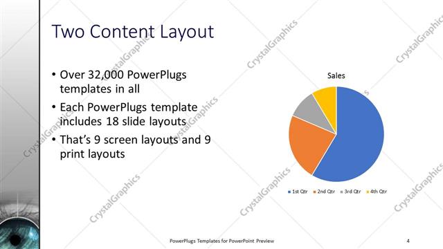 Two Content presentation slide layout