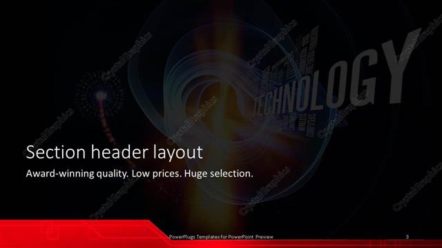 Section Header presentation slide layout
