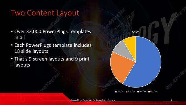 Two Content presentation slide layout