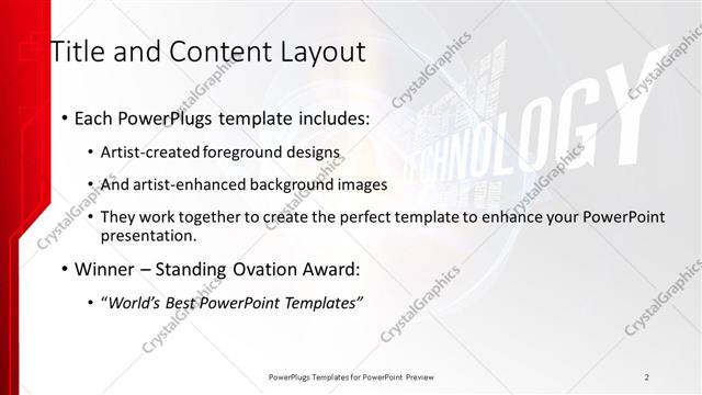 Title and Content presentation slide layout