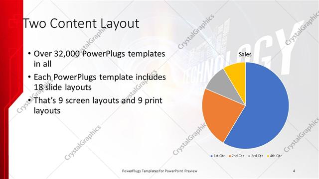 Two Content presentation slide layout