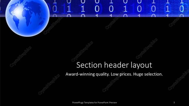 Section Header presentation slide layout