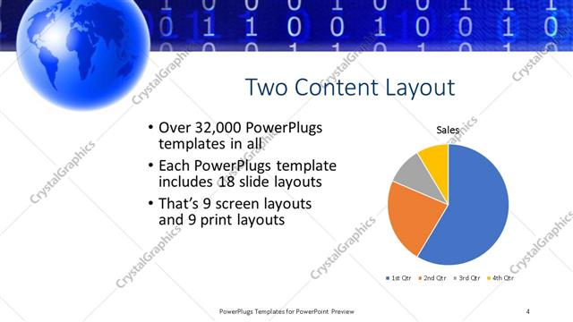 Two Content presentation slide layout