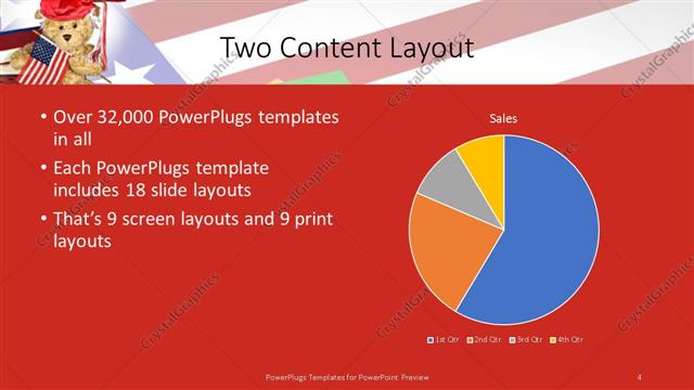 Two Content presentation slide layout