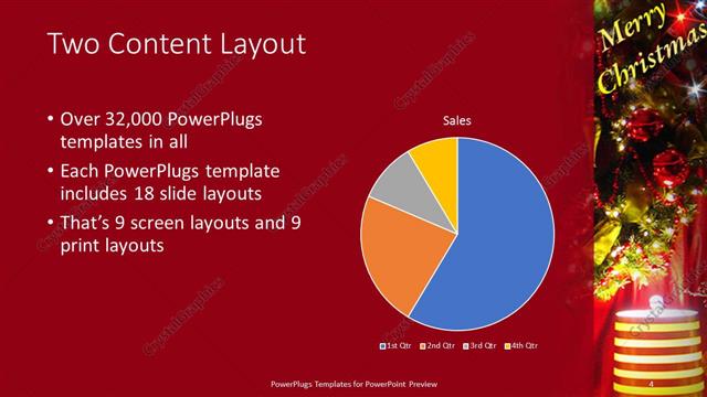 Two Content presentation slide layout