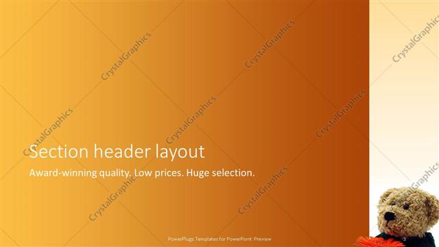 Section Header presentation slide layout