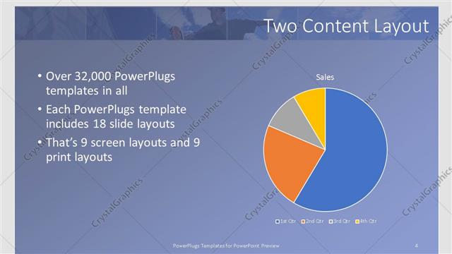 Two Content presentation slide layout