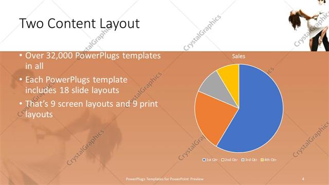 Two Content presentation slide layout