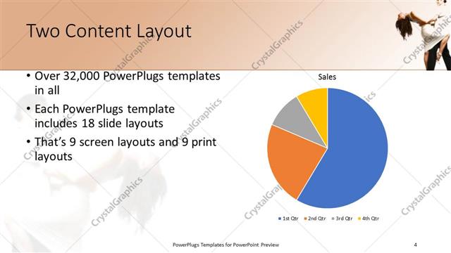 Two Content presentation slide layout