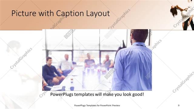 Picture with Caption presentation slide layout