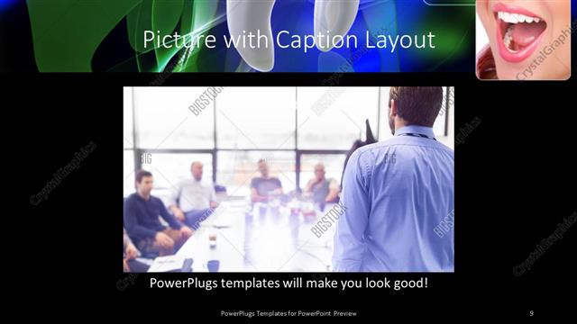 Picture with Caption presentation slide layout