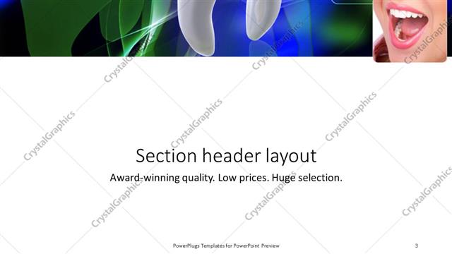 Section Header presentation slide layout