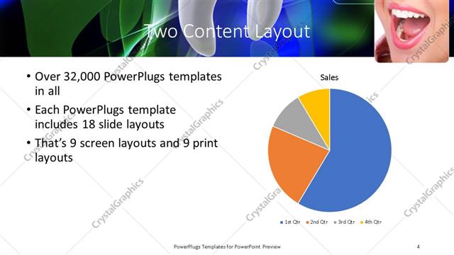 Two Content presentation slide layout
