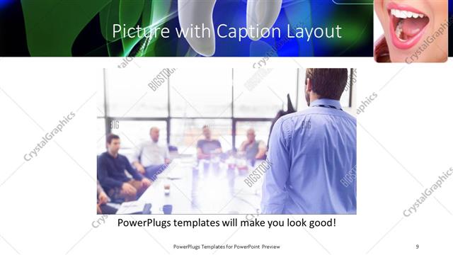 Picture with Caption presentation slide layout