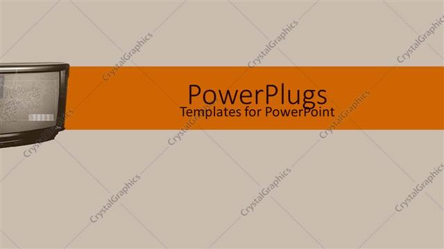  Presentation with entertainment - A television with grayish background and place for text