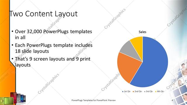 Two Content presentation slide layout