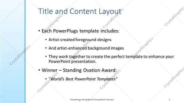 Title and Content presentation slide layout