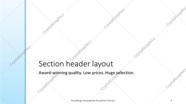 Section Header presentation slide layout