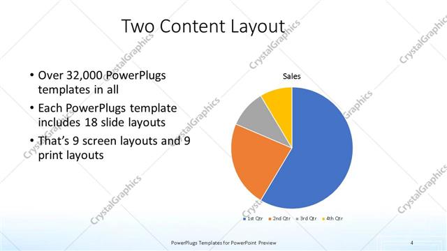 Two Content presentation slide layout