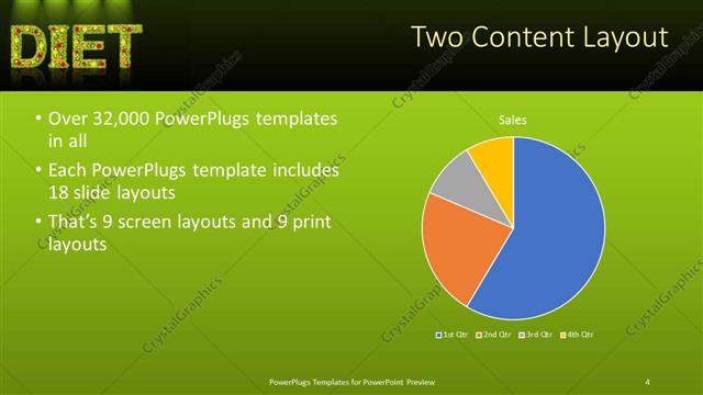 Two Content presentation slide layout