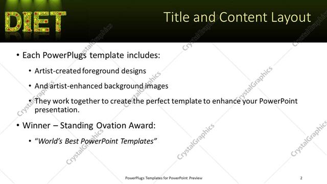 Title and Content presentation slide layout