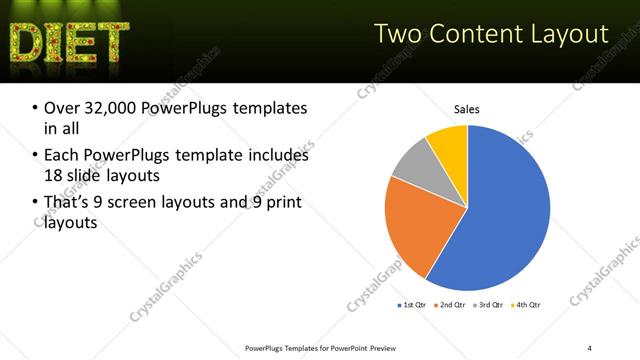 Two Content presentation slide layout