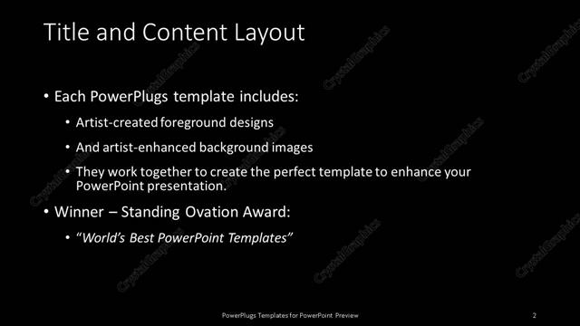 Title and Content presentation slide layout