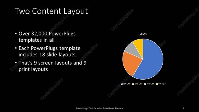 Two Content presentation slide layout