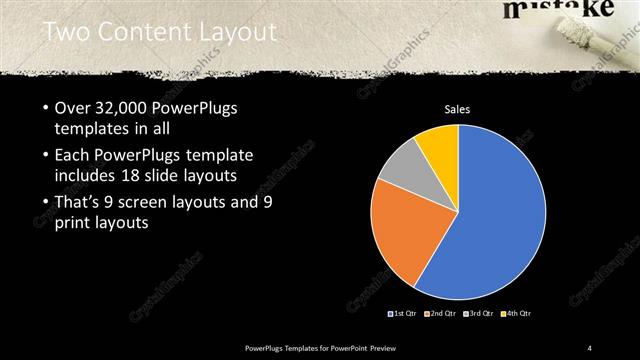 Two Content presentation slide layout