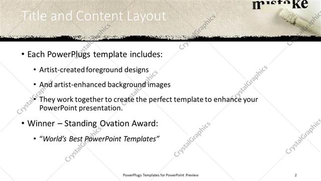Title and Content presentation slide layout