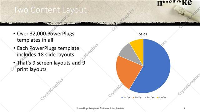 Two Content presentation slide layout