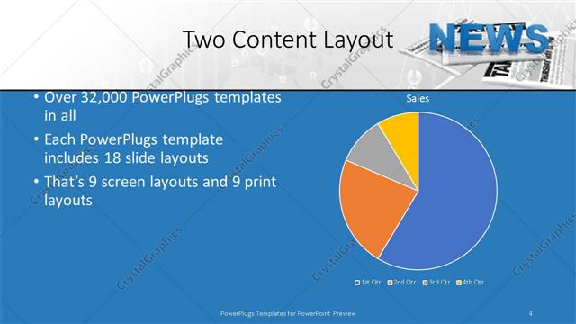 Two Content presentation slide layout