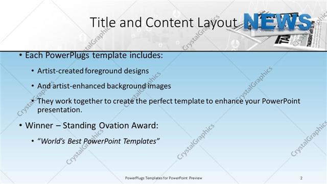 Title and Content presentation slide layout