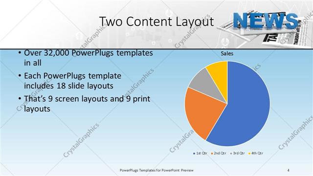 Two Content presentation slide layout