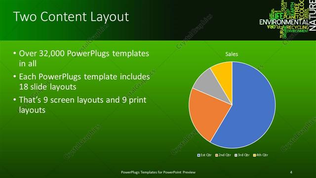 Two Content presentation slide layout