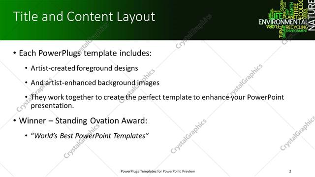 Title and Content presentation slide layout